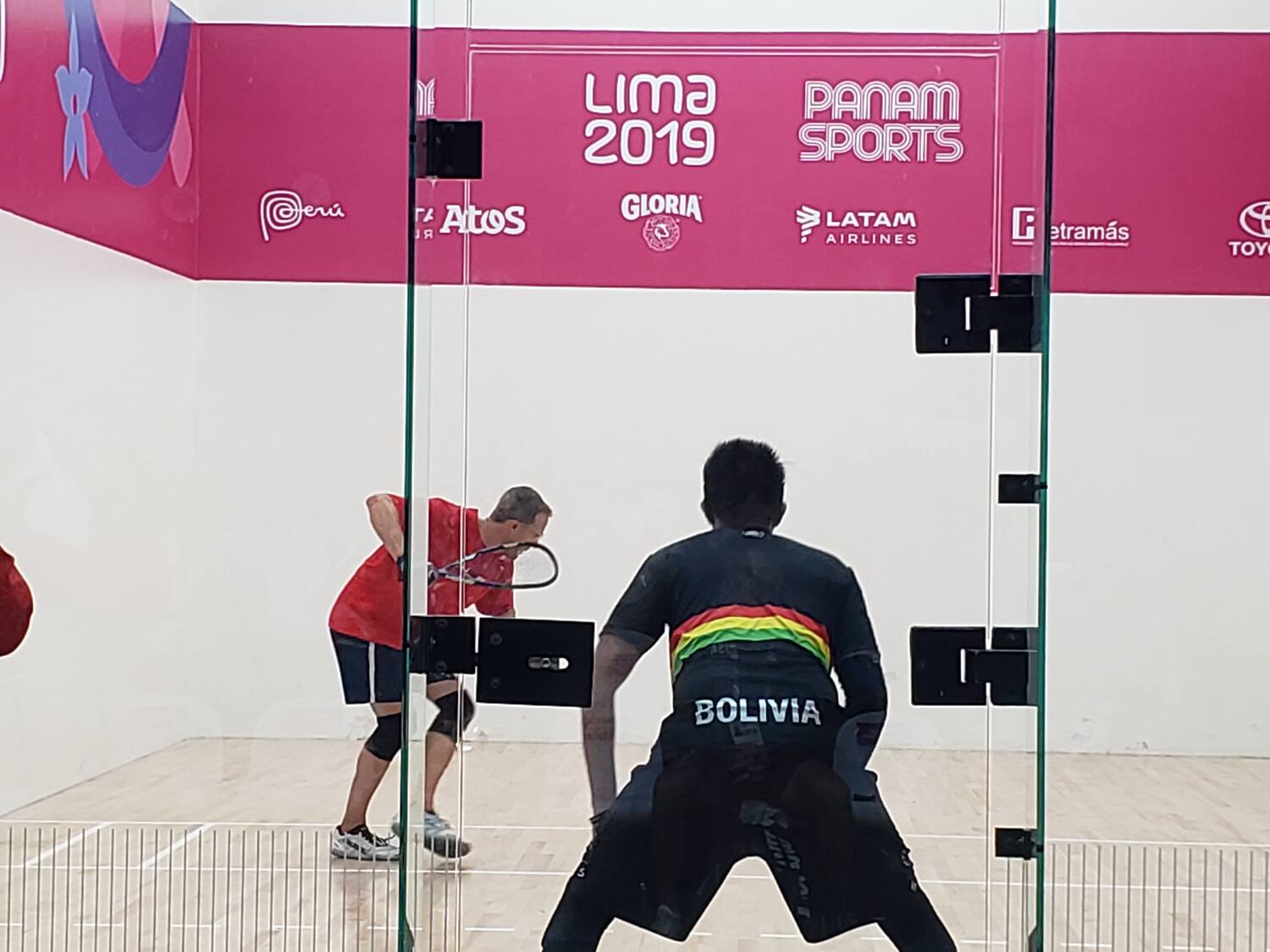 Rocky Carson Serves in the Pan American Games to Bolivian player