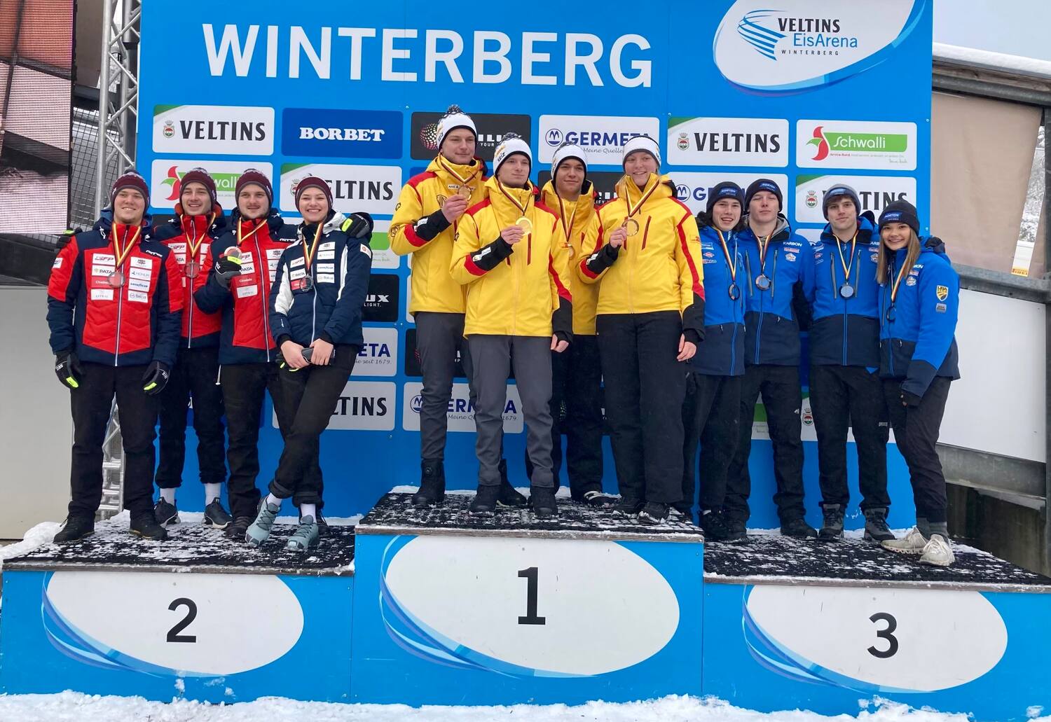 usa team gets bronze at junior world cup #3 in winterberg Germany