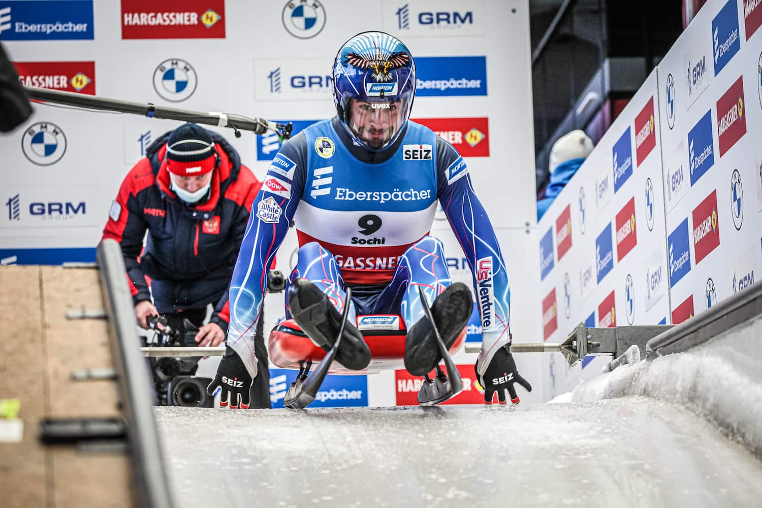 Chris Mazdzer  in Sochi on Dec. 4
