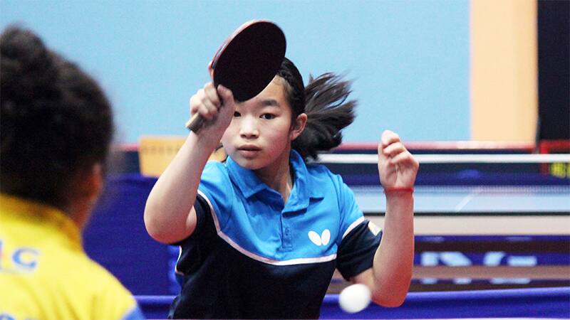 Mandy Yu impressed on the under 13 girls' singles (Photo: courtesy of Ecuador Table Tennis Federation)