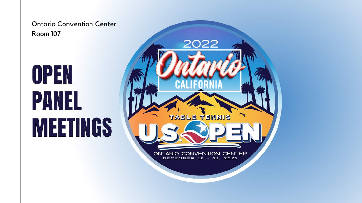 2022 US Open panel meetings schedule cover.