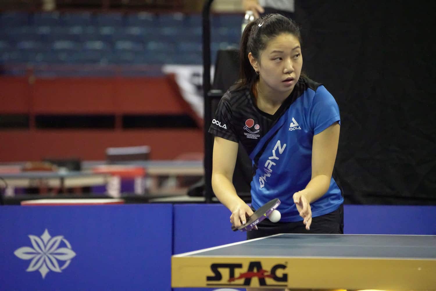 Lily Zhang, Women's Singles Finals at 2022 U.S. National Championships. Fort Worth Convention Center, Fort Worth, Texas. 2022.