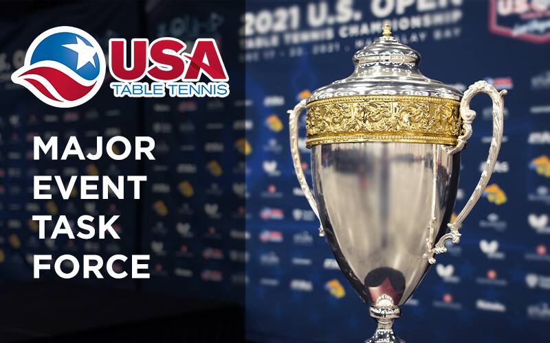 USATT Logo, Major Event Task Force, US Open Trophy