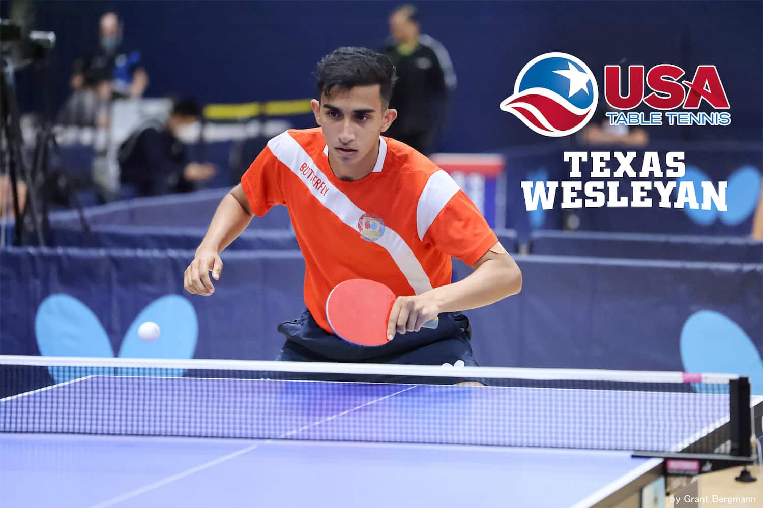 Nikhil Kumar at the 2021 USATT National Team Trials. Sid Richardson Gymnasium, Fort Worth, Texas.