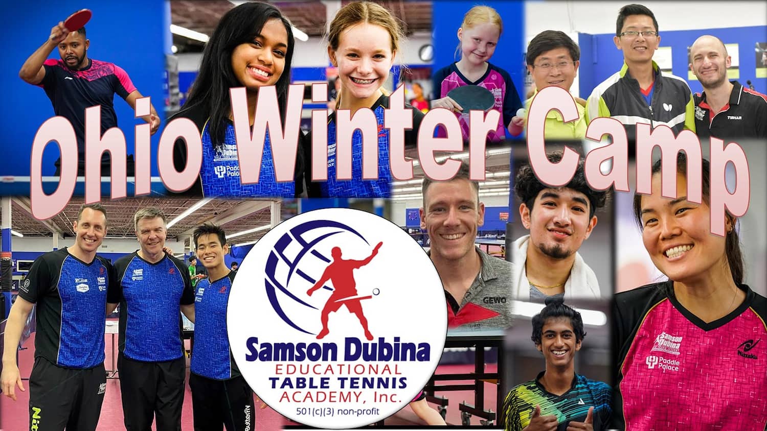 Samson Dubina Table Tennis Academy Ohio Winter Camp 2022 - Banner