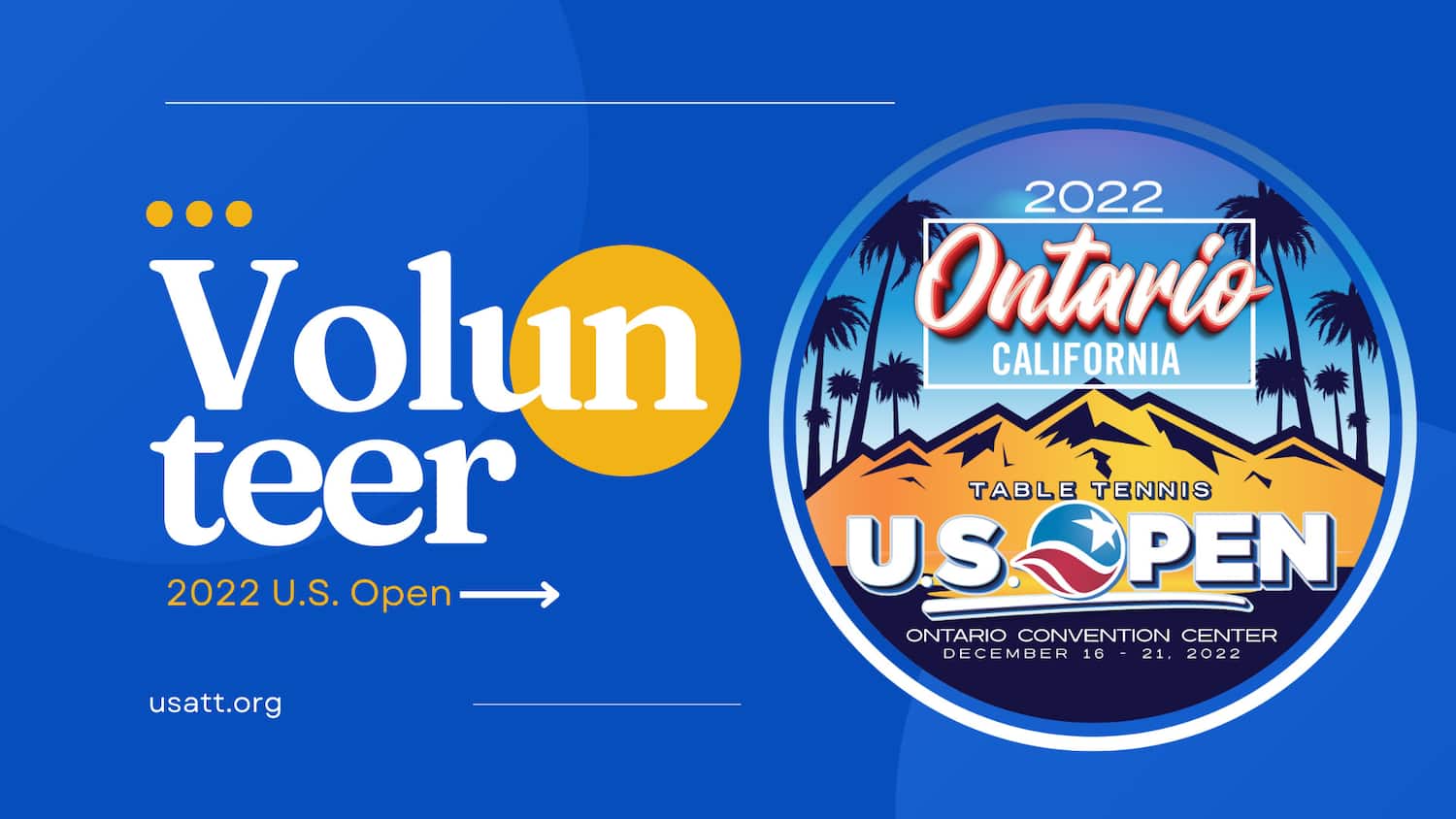 2022 US Open Volunteers Web Banner Logo