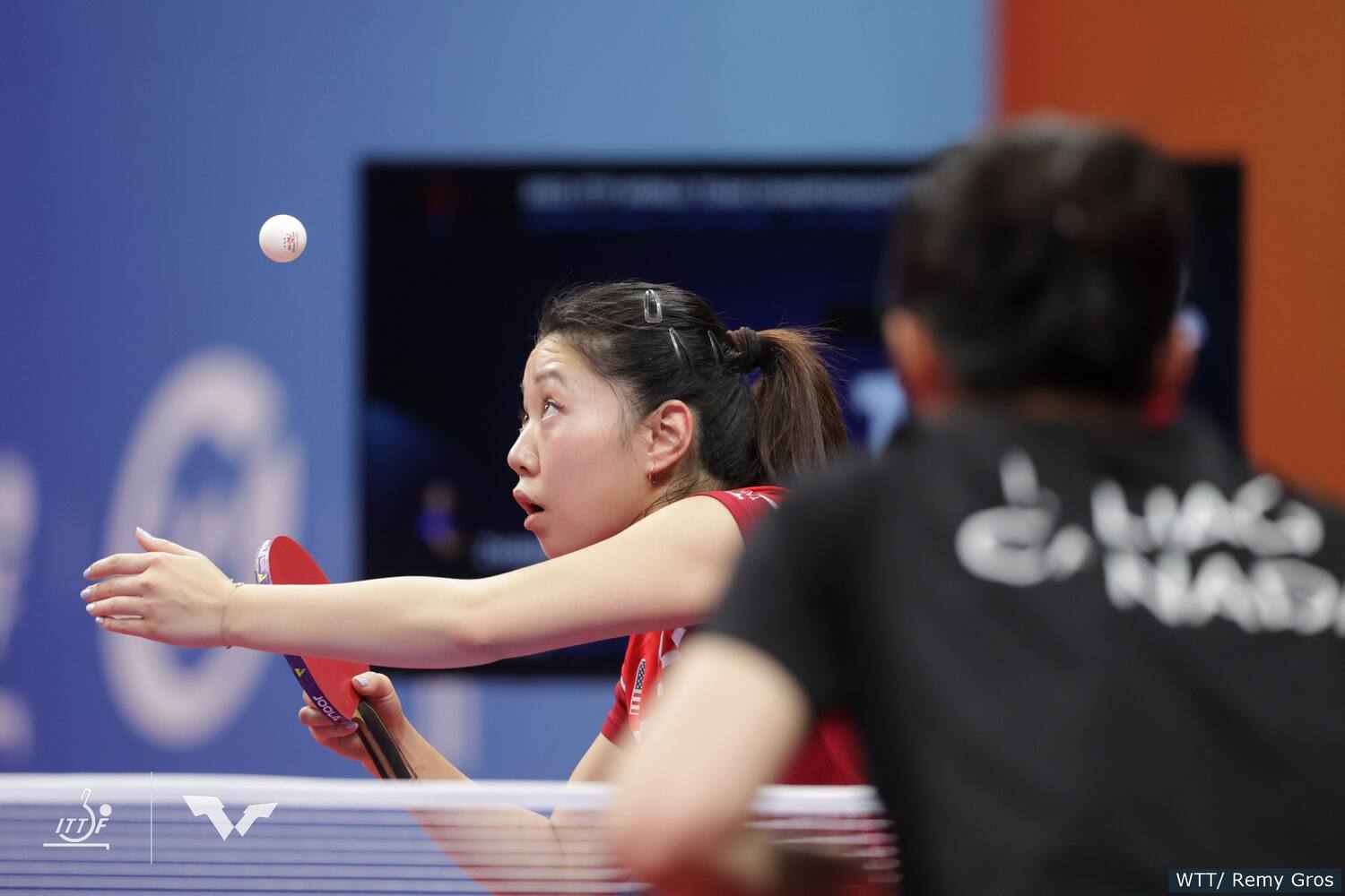 Lily ZHANG at World Team Championships Finals Chengdu on Day 1.