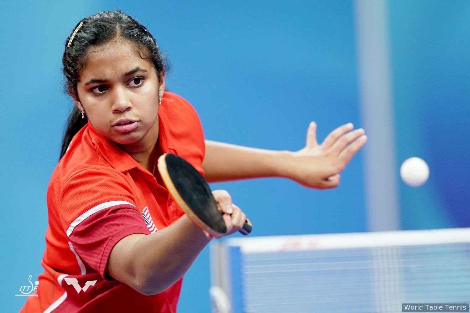 Sarah Jalli at World Team Championships Finals Chengdu on Day 4. 2022.