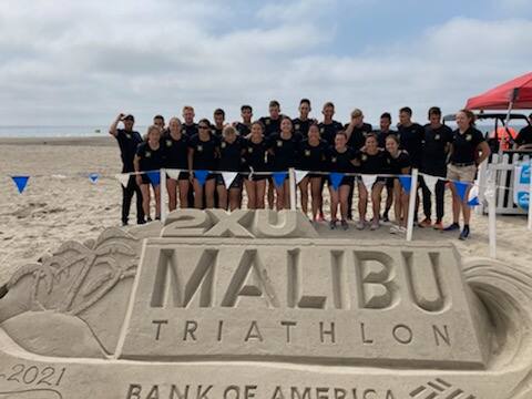 West Point triathlon team at Malibu collegiate nationals in Malibu