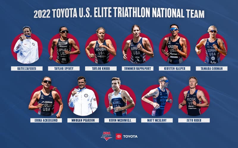 usa triathlon elite national team collage of 11 photos