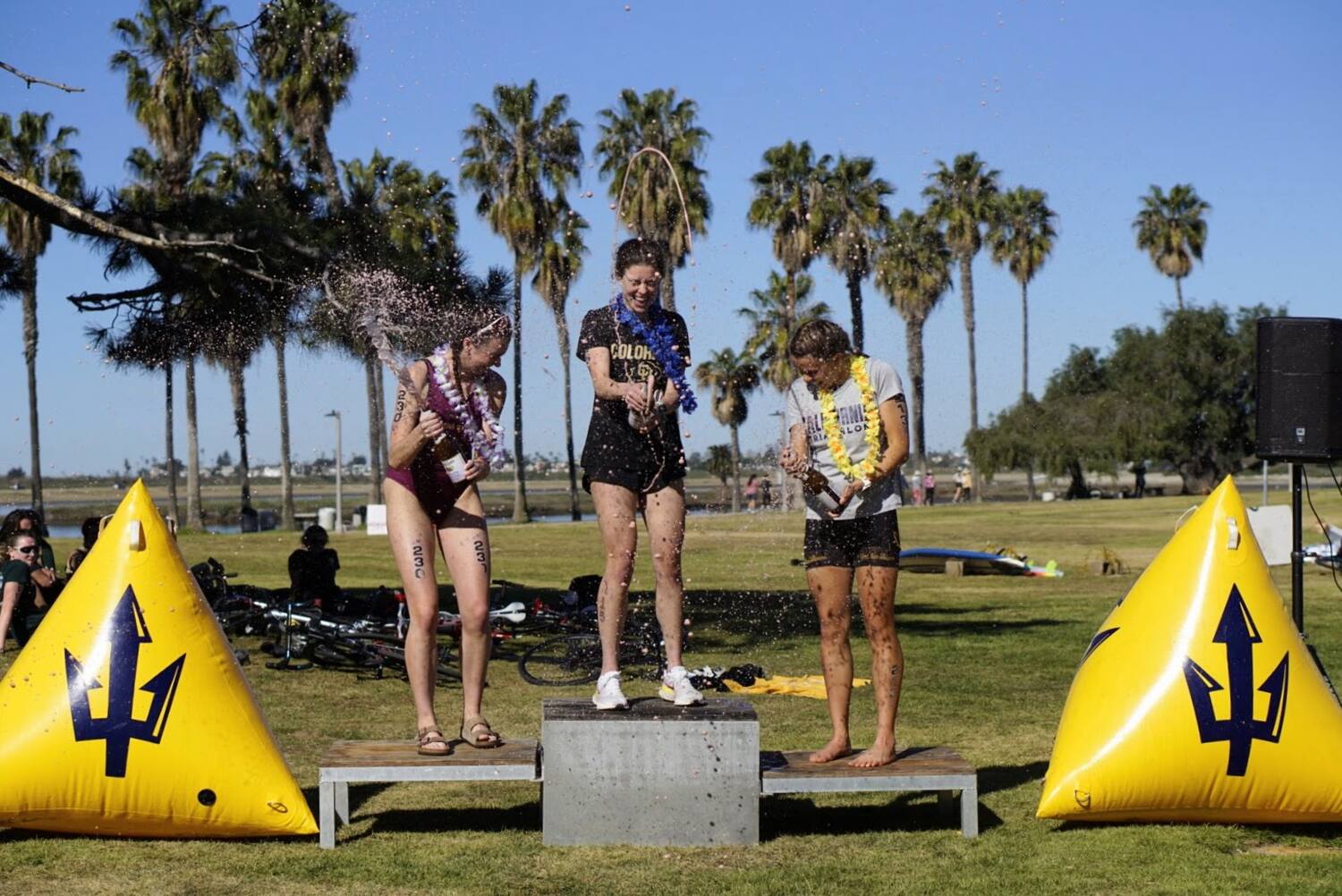 podium at the tritonman triathlon
