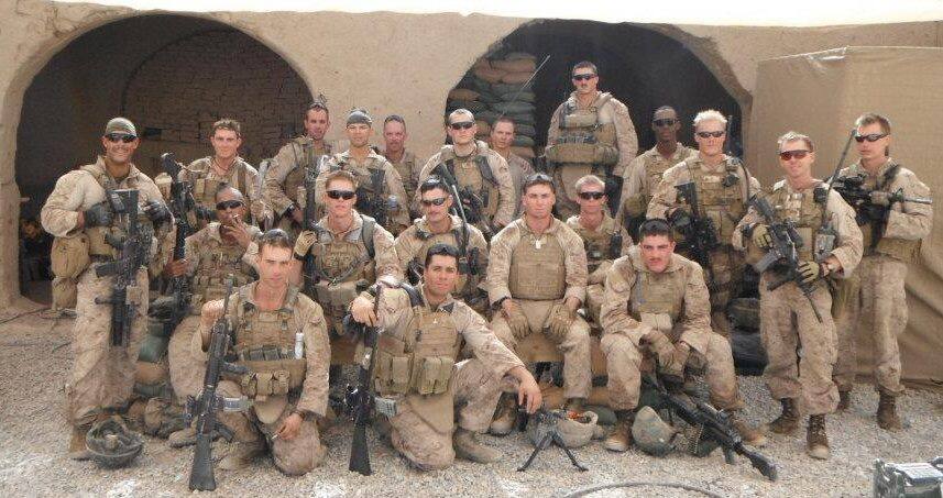 Group of US Marines overseas