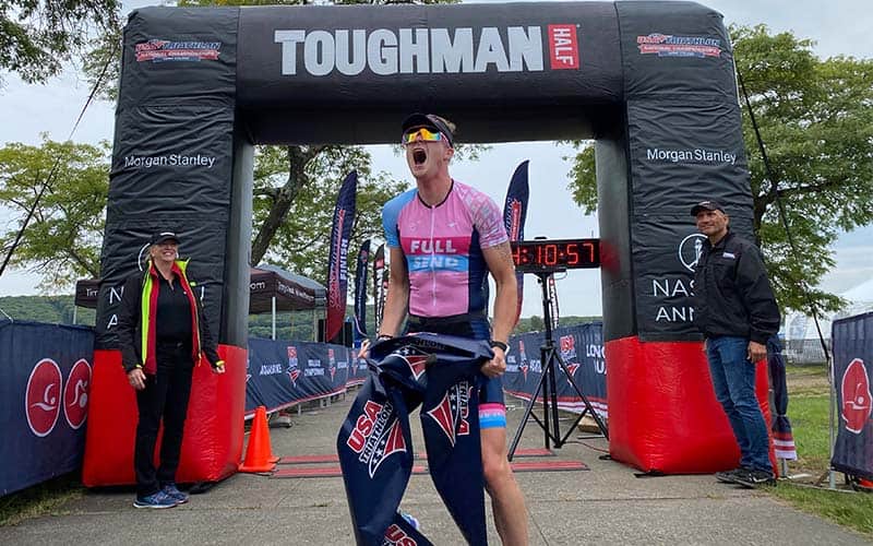 Kevin Cronin wins the long course triathlon national championship