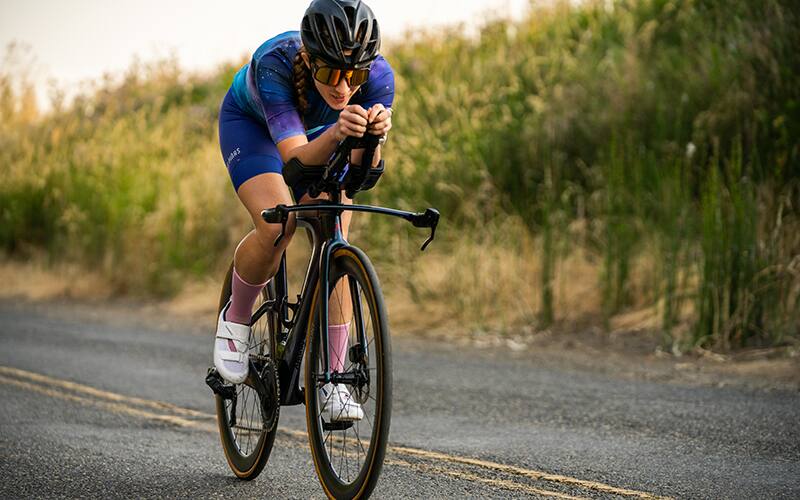 Athlete Riding Bike