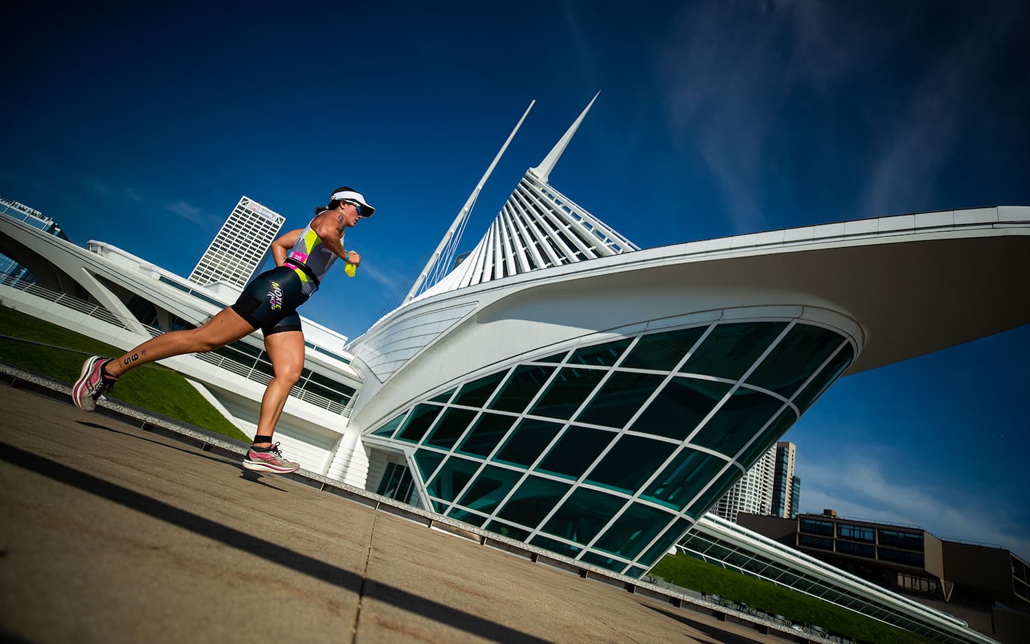 A competitor at the 2022 Age Group National Championships runs.