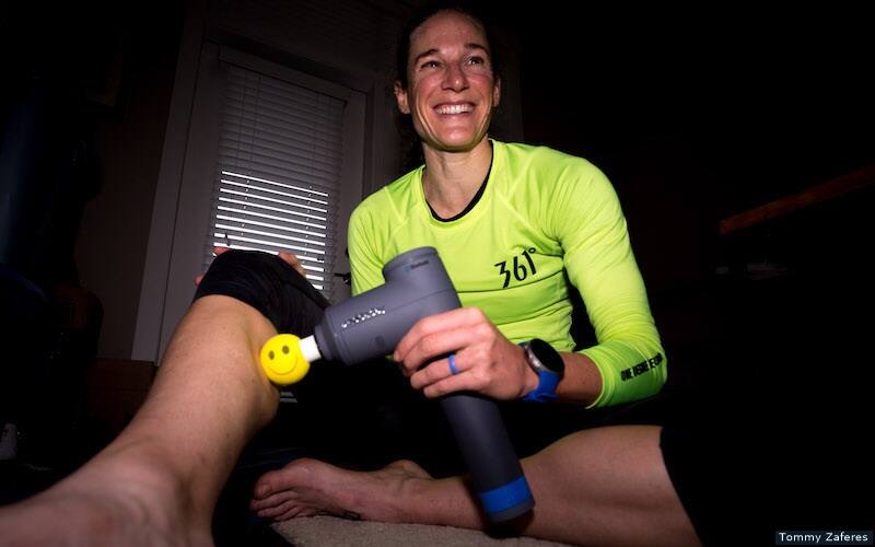 Athlete using message device