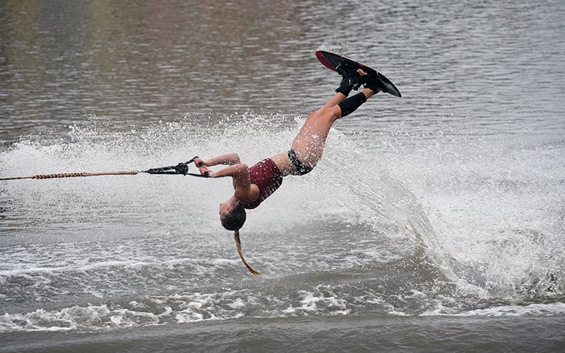 Brooke Baldwin trick skiing