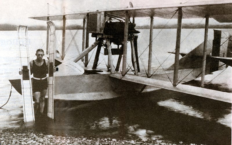 Ralph Samuelson with aquaplane