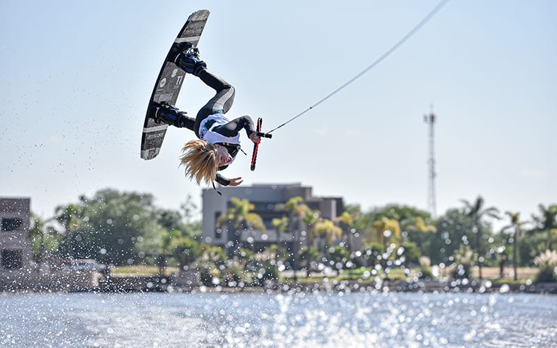 Hudson Gentry wakeboarding