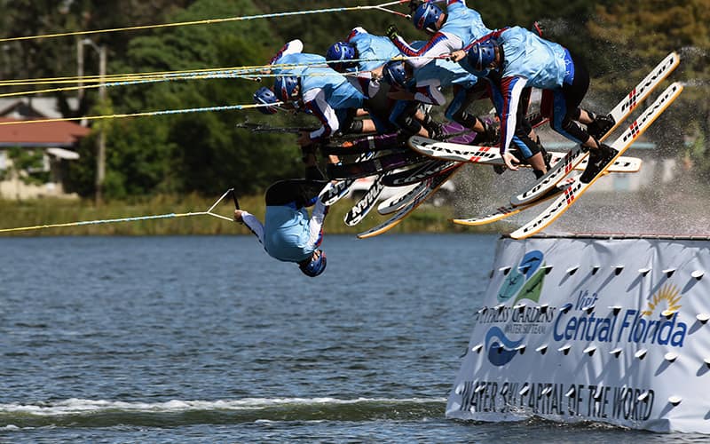 USA Water Ski Show Team 7-man Front Flip