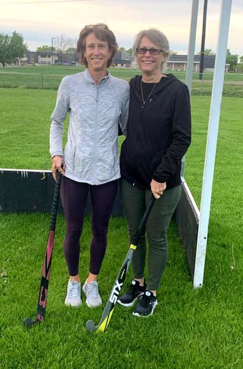 Quakertown sisters and U.S. Masters Field Hockey teammates Jane Cygan (left) and Jeanne McLaughlin. (Contributed photo)