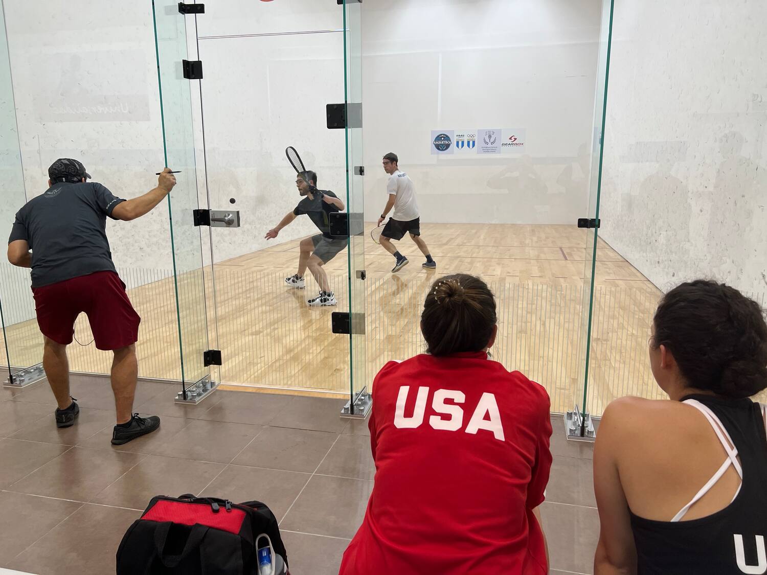 Thomas Carter in action at the 2023 Pan American Racquetball Championships