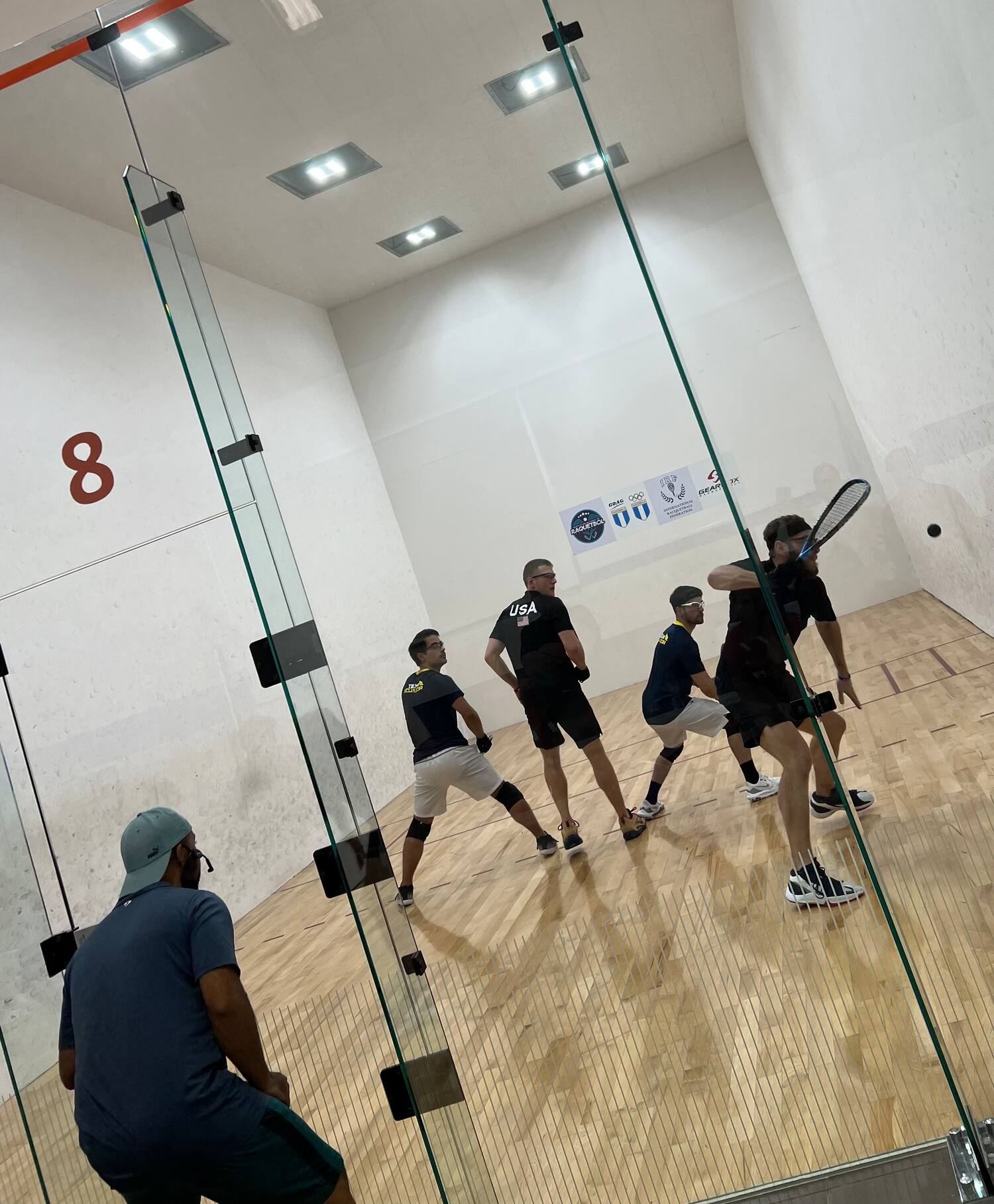 Jake & Sam Bredenbeck in Men's Doubles action at the 2023 Pan American Racquetball Championships.