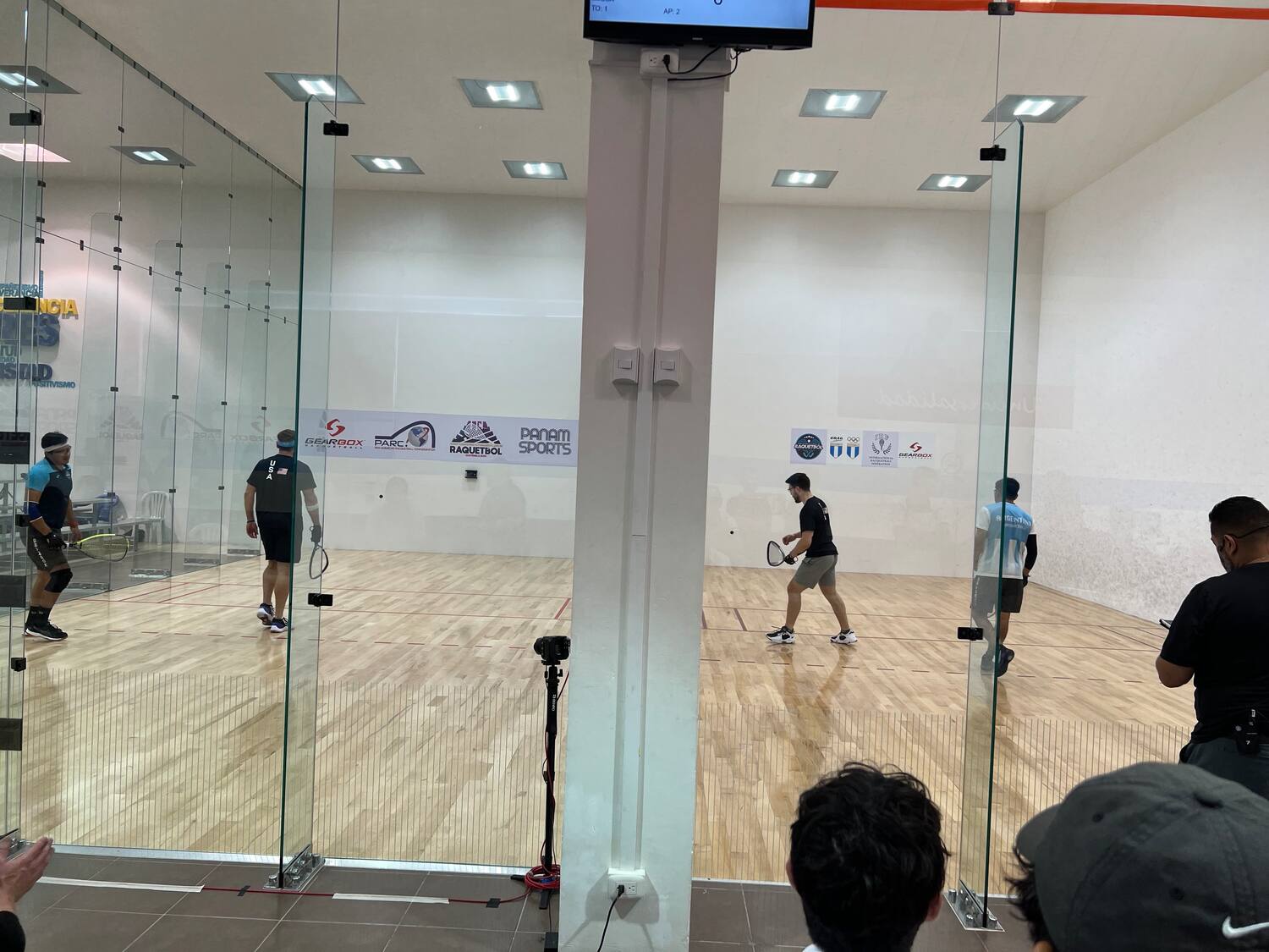 Men's Round of 16 action at the 2023 Pan American Racquetball Championships