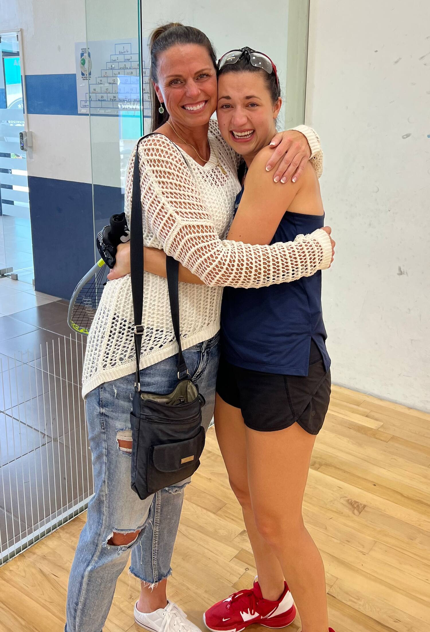 Jen Meyer and Erika Manilla at the 2023 Pan American Racquetball Championships