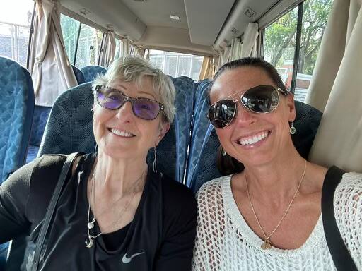 Cheryl Kirk and Jen Meyer at the 2023 Pan American Racquetball Championships