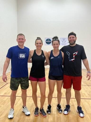 Sam Bredenbeck, Michelle Key, Erika Manilla, and Jake Bredenbeck at the XXXIV Pan American Racquetball Championships
