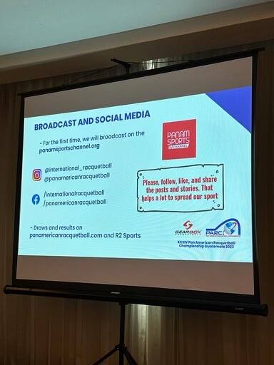 Streaming & Social Media information from the XXXIV Pan American Racquetball Championships