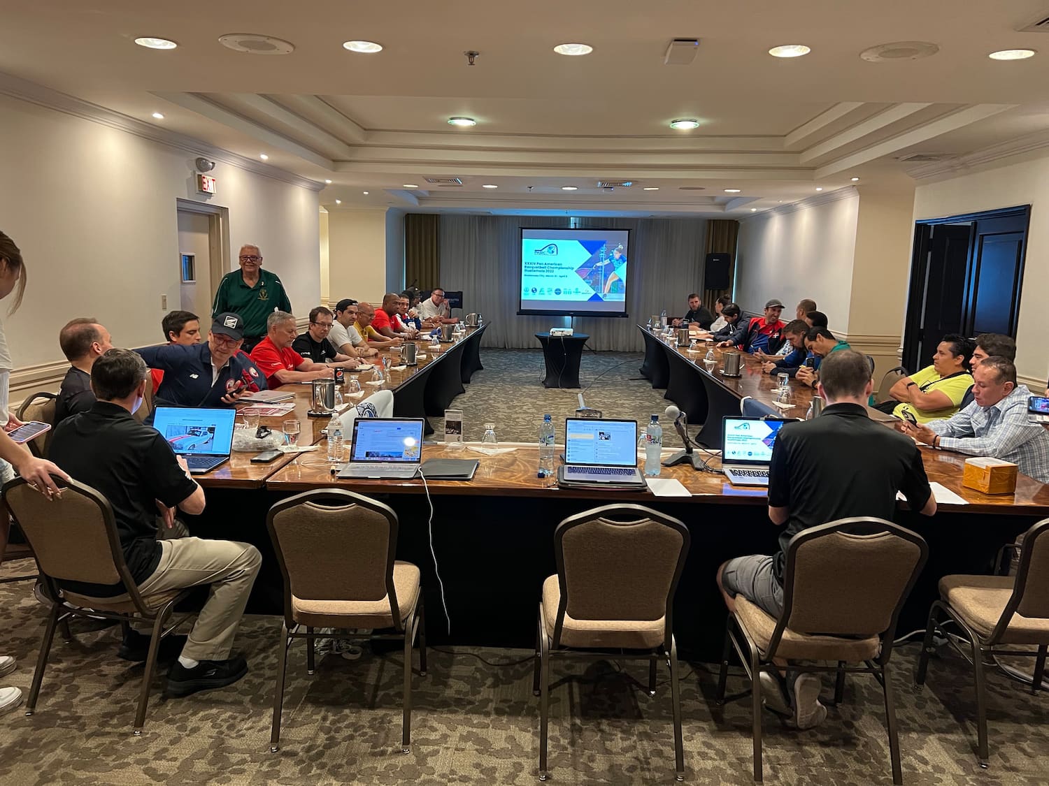 Coaches and Delegates Meeting at the XXXIV Pan American Racquetball Championships