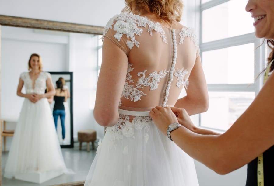 average cost of wedding dress 2019