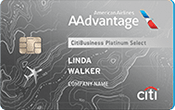 CitiBusiness® / AAdvantage® Platinum Select® World Mastercard® Image of CitiBusiness® / AAdvantage® Platinum Select® World Mastercard®