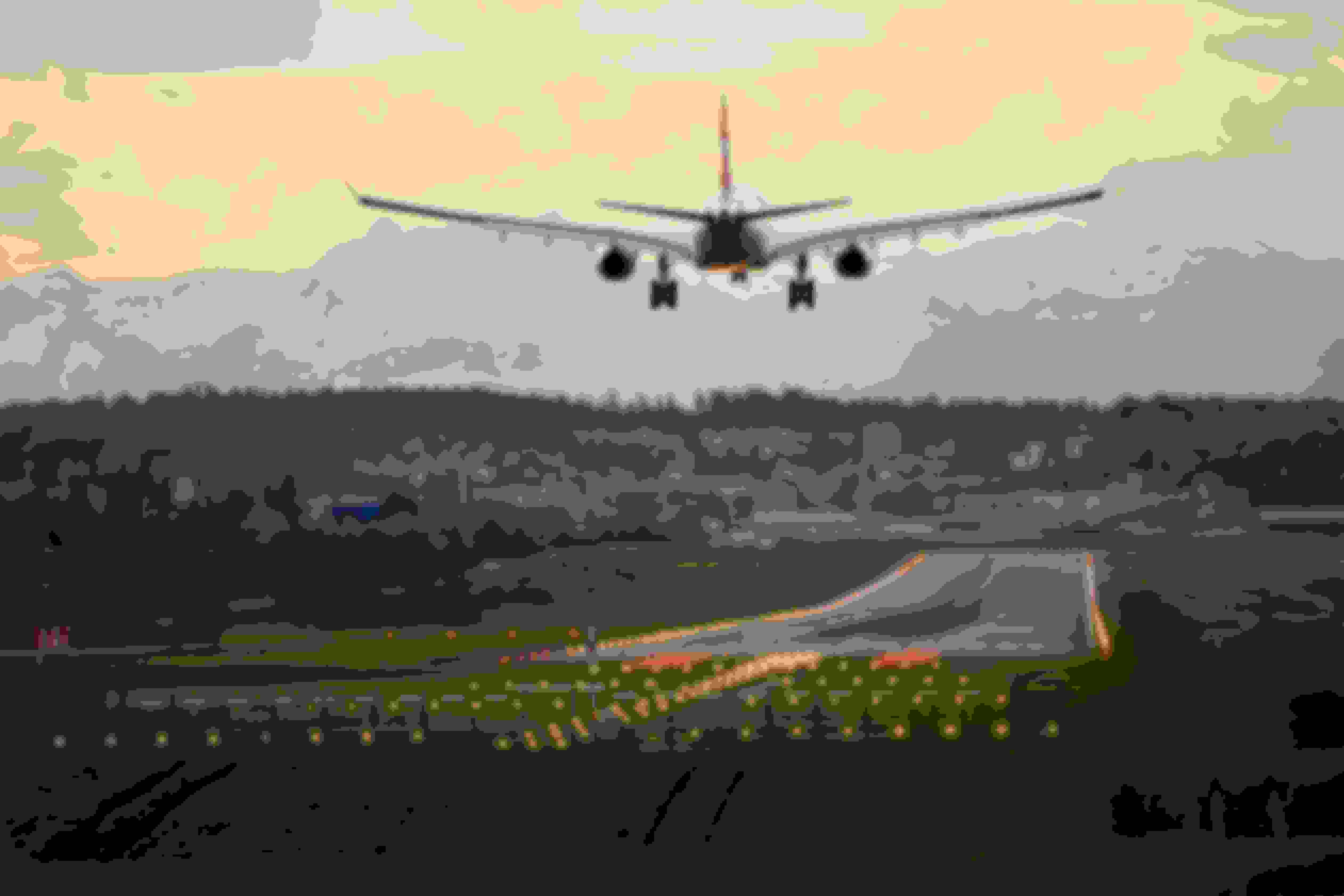 Plane taking off at the airport