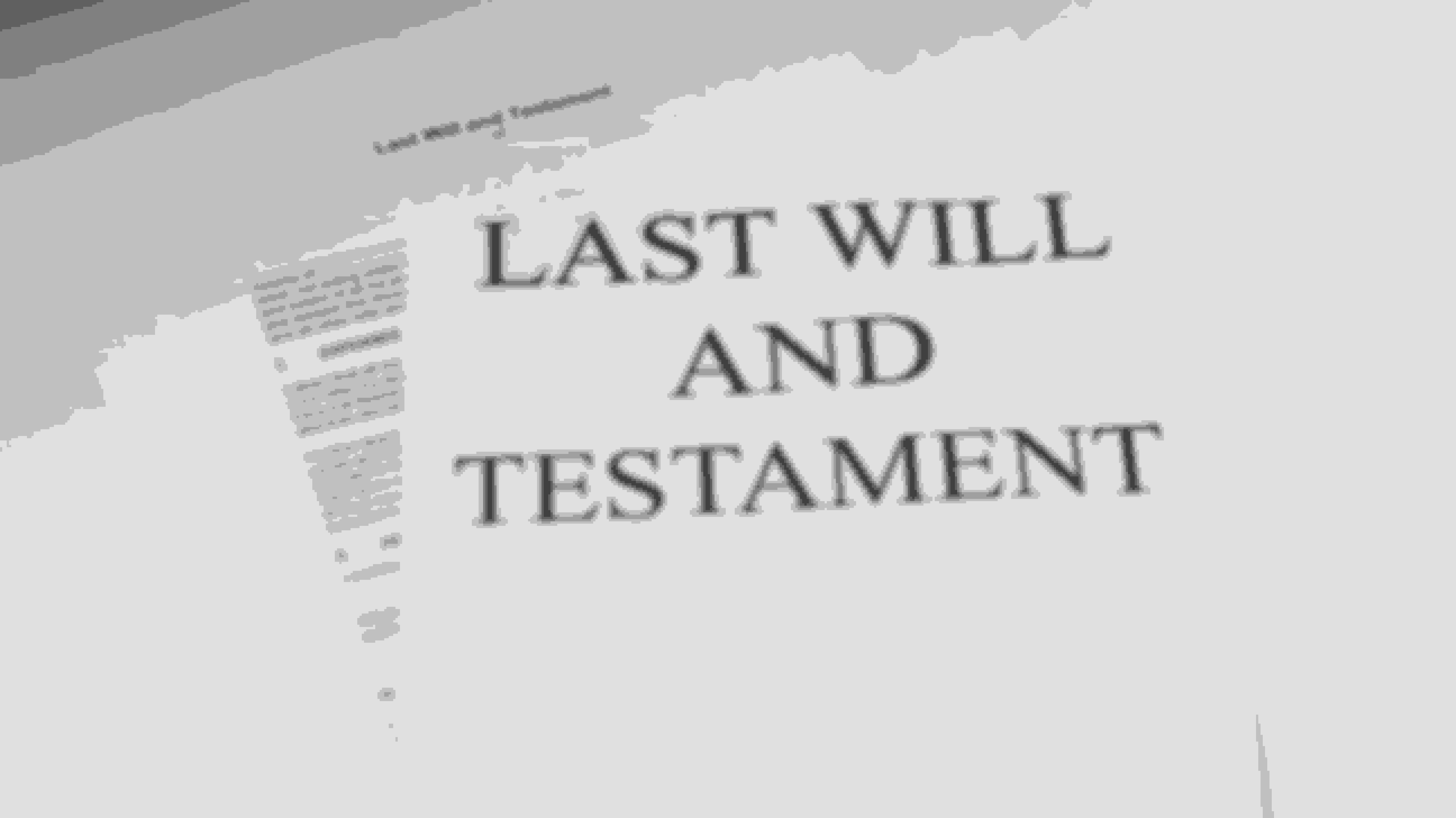 last will and testament