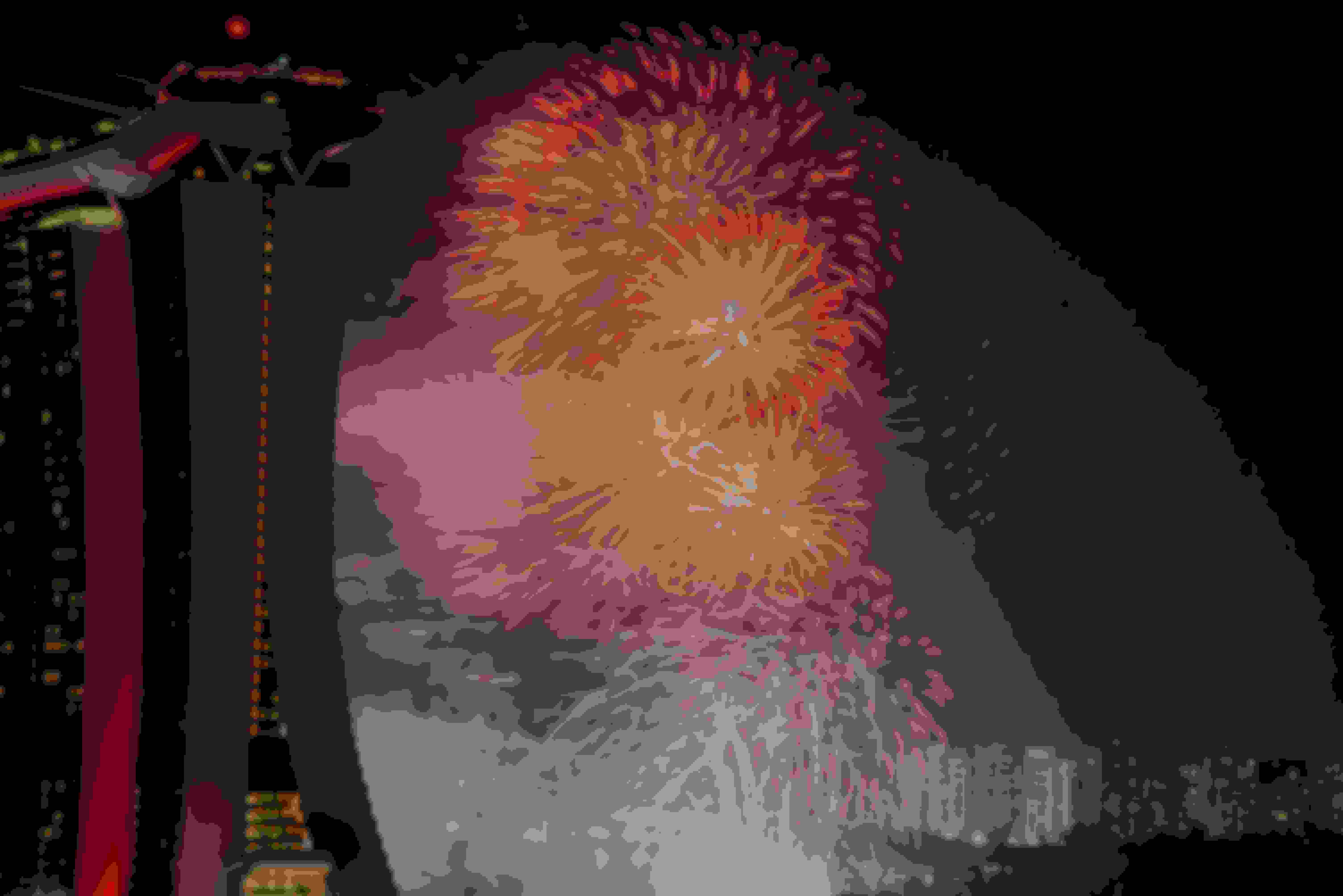 image of fireworks during NDP celebration