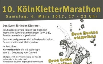 10. Kölner Kletter Marathon im Canyon