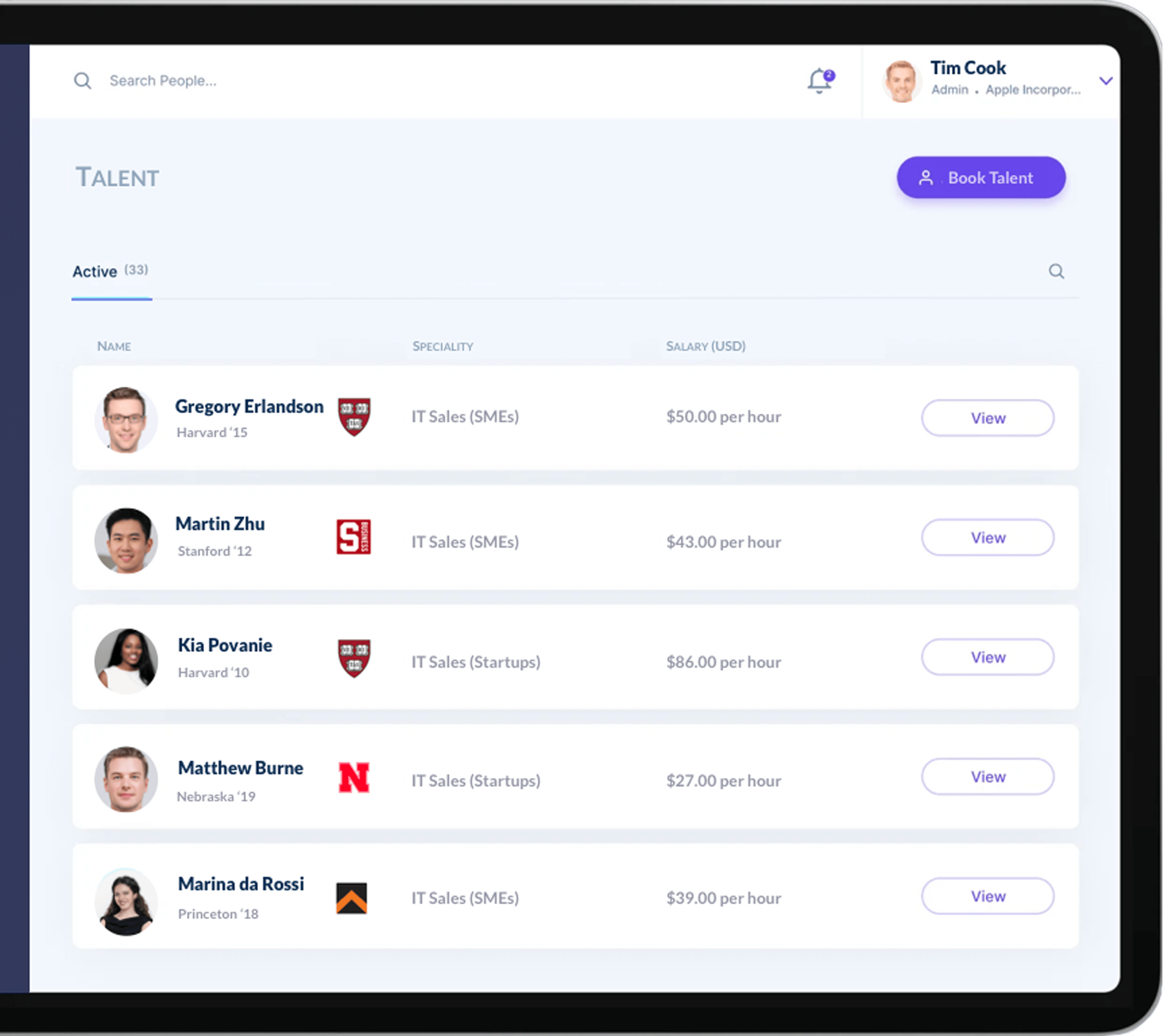 Alariss Product Demo Sales Talent