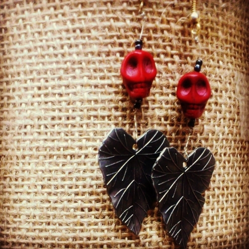 Vibes and Scribes Skull Earrings