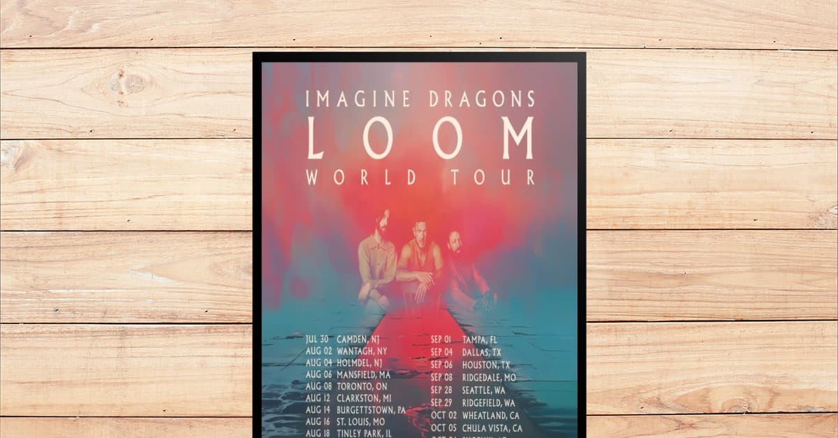 Imagine Dragons Loom World Tour 2024 Poster Viralstyle