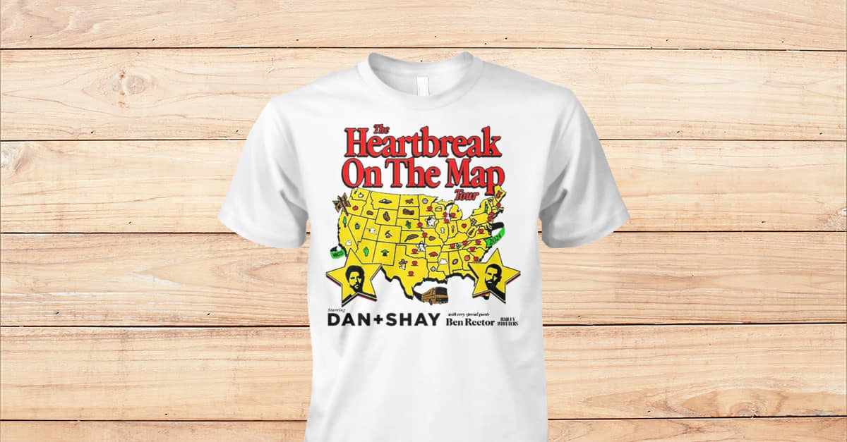 Dan Shay Heartbreak On The Map Tour 2024 Shirt Viralstyle