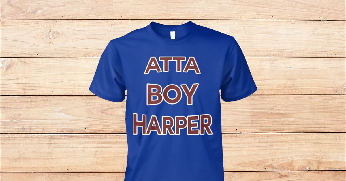 MLB playoffs: The story behind the viral 'Atta Boy Harper' shirt