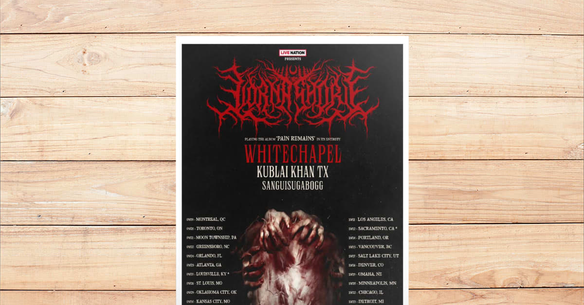 Tour 2024 Lorna Shore With Kublai Khan TX And Whitechapel Poster