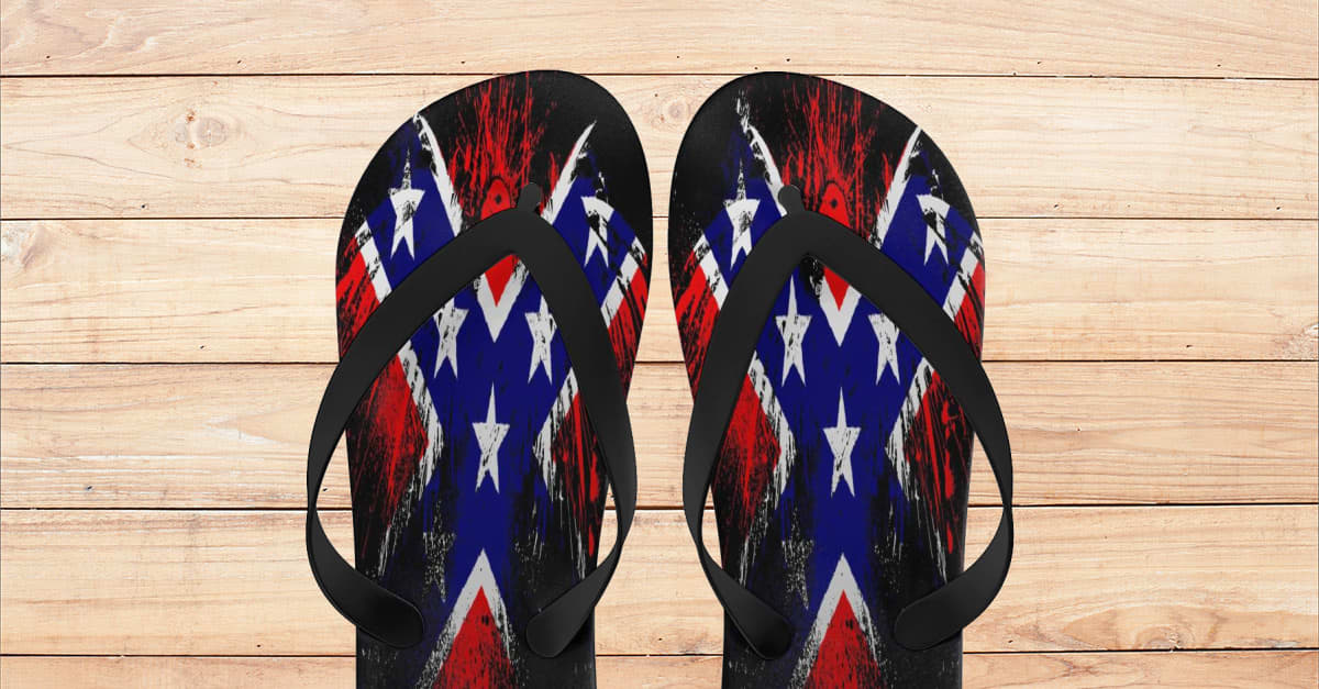 CONFEDERATE FLAG FLIP FLOP Viralstyle