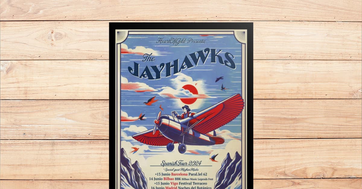 Poster The Jayhawks Panish Tour 2024 Viralstyle