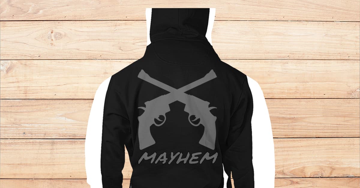 Peace and Mayhem Half and Half Hoodie Viralstyle