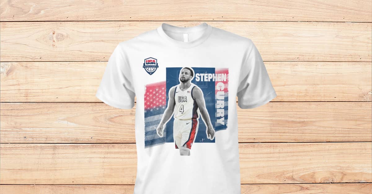 Stephen Curry USA Basketball 2024 Summer Olympics Player Cutout Shirt
