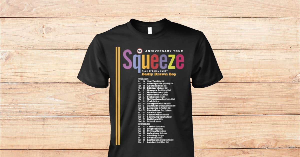 Squeeze 50th Anniversary UK Tour 2024 Shirt Viralstyle